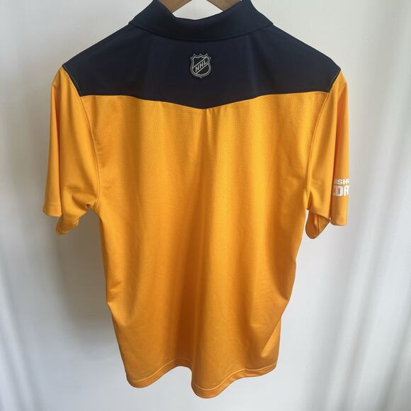 Reebok Nashville Predators Performance Polo Shirt Center Ice Mens Small Hockey - Picture 6 of 8